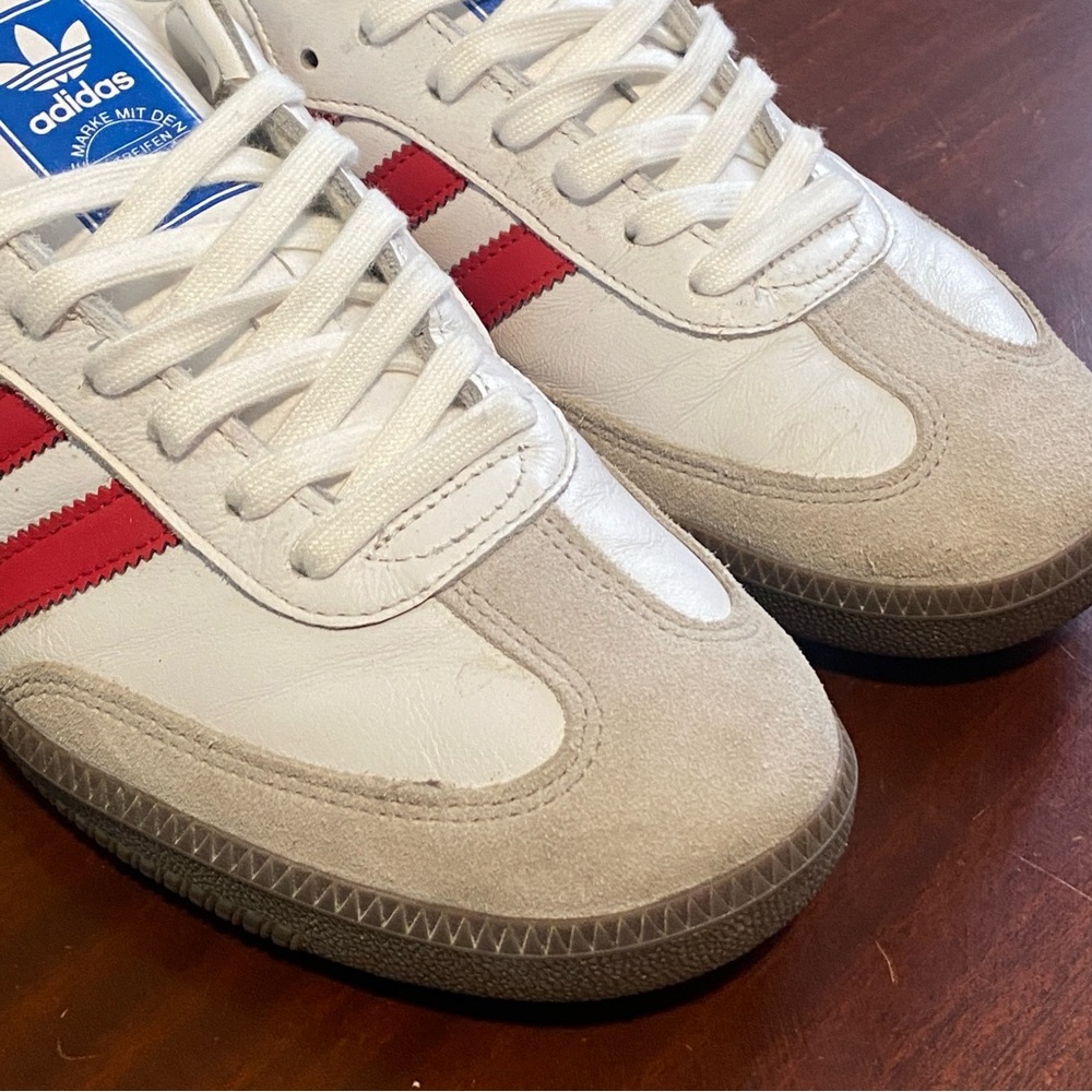 Adidas Samba OG Originals IG1025 White Better Scarlet Red Soccer shoes size 10.5 - Picture 5 of 10